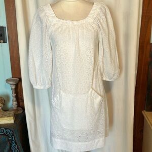 BCBG Maxazaria size small white eyelet dress